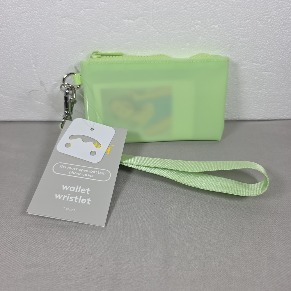 Heyday Wallet Wristlet Lime Light Green Jelly Silicone 5x3